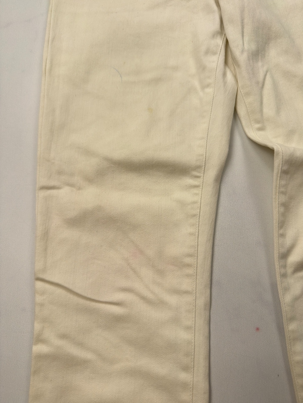 Banana Republic Skinny Fit Jeans Cream 2010s Slim Fit - Womens 28 / 6R - Picture 3 of 4